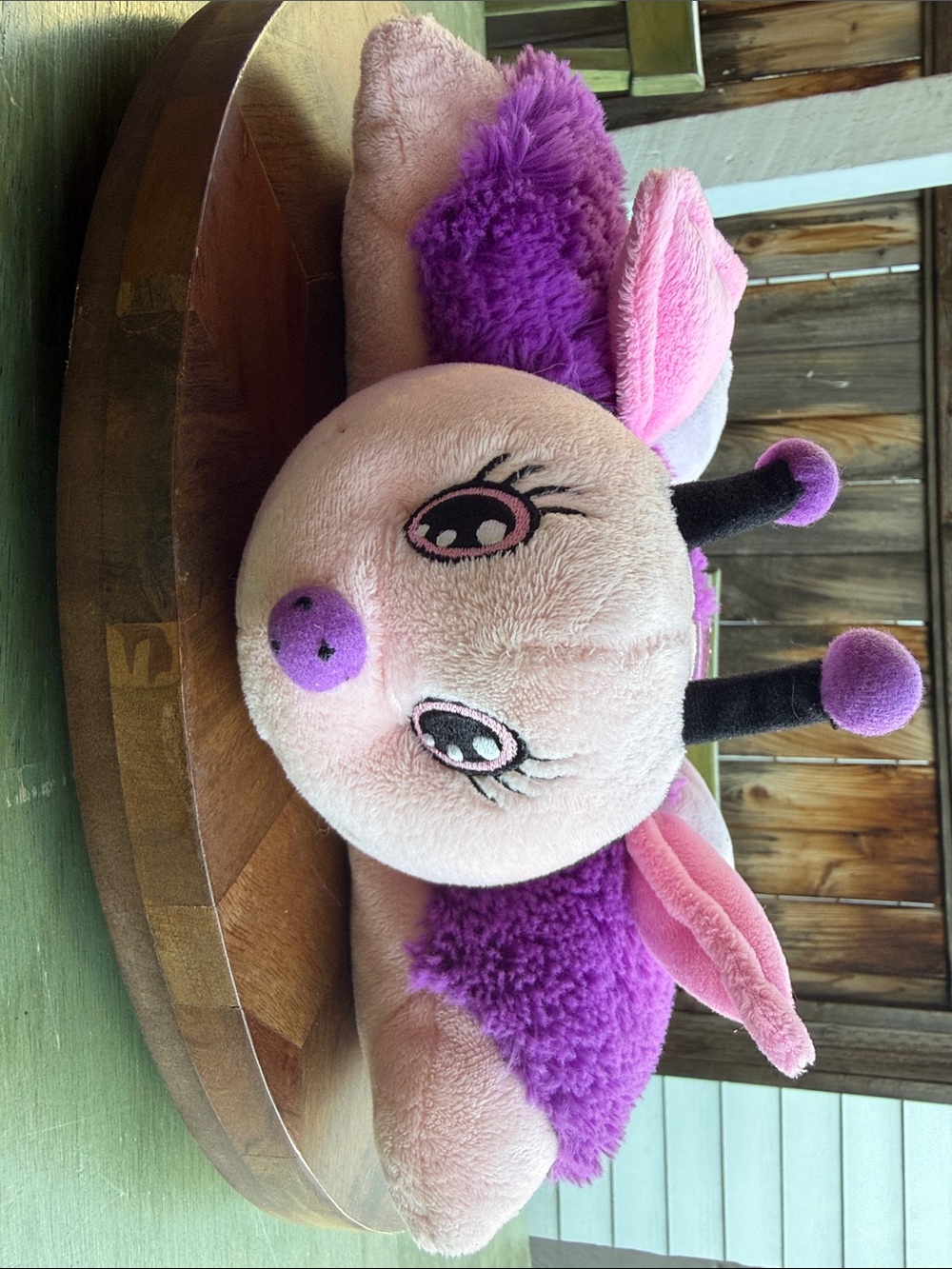 Pillow Pets Dream Lites Butterfly Purple Pink Starry Night Light Plush Toy